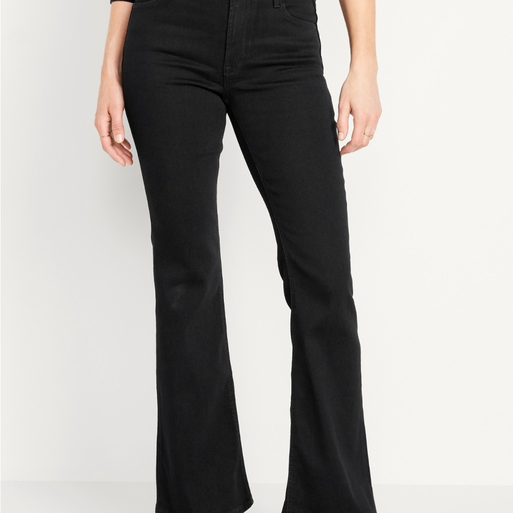 Old Navy Black High-Rise Flare Jeans
